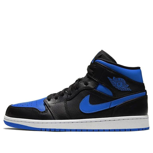 Air Jordan 1 Mid 'Black Hyper Royal'  554724-068 Cultural Kicks