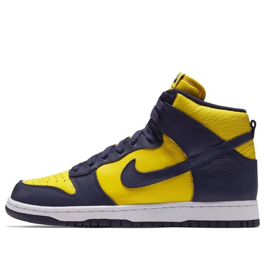 Nike Dunk High QS 'Michigan' 2016  850477-700 Signature Shoe