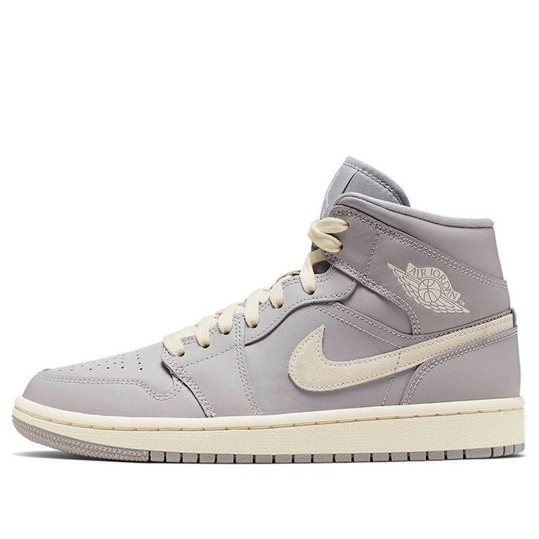 (WMNS) Air Jordan 1 Mid 'Grey Light Bone'  CD7240-002 Vintage Sportswear