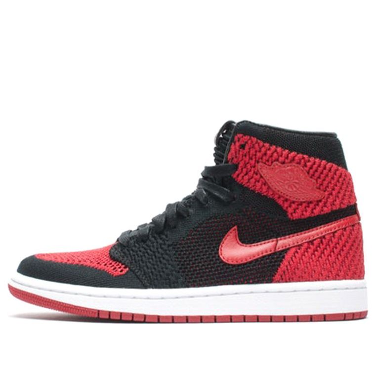 Air Jordan 1 Retro High OG Flyknit 'Bred'  919704-001 Signature Shoe